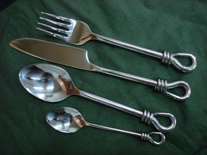 Ensemble de serveurs à salade en laiton chaud, ensemble de couverts décoratifs indiens faits à la main, ensemble de couverts fantaisie en acier inoxydable avec polissage brillant/placage nickel - Product Image 6