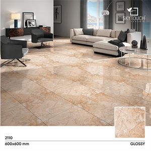 Meilleurs carreaux de sol en porcelaine polie Intérieur en marbre beige 600x600 600x1200 Logement personnalisé pour chambre Villa Direct Leading - Product Image 3