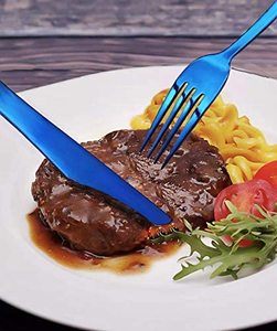 Juego de Cubiertos de 5 Piezas con Acabado PVD Apto para Alimentos, Hecho a Mano por KSN - Product Image 3