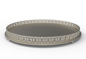 Plateau plaqué or chaud de qualité supérieure/Offre Spéciale fantaisie en métal personnalisé luxe Style classique Design moderne plateau de service/plat de service - Product Image 5