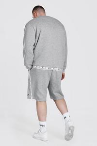 ชุดกางเกงวิ่งขาสั้นผ้าฟลีซผ้าคอตตอนสีพื้นแห้งเร็วเซ็ตกางเกอร์กางเกงกีฬาสองชิ้นสำหรับผู้ชายเซ็ตกางเกงขาสั้นสำหรับฤดูร้อน - Product Image 2