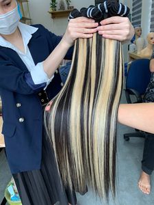Cheveux naturels lisses vietnamiens, tissage machine, provenant de plusieurs donneurs, pour femmes, toutes couleurs - Product Image 2