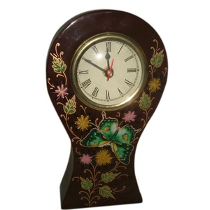 Antique Hand Painted Wooden Table Clock New Digital <b>Mirror</b> Brightness Bedroom Wall Kitchen Hotel Table Desk case - Product Image 5