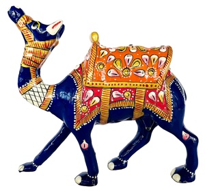 Meenakari-estatua de Metal hecha a mano, artesanía de Kathi Camel, trabajo esmaltado, artículo de regalo para la mesa, escritorio decorativo - Product Image 1