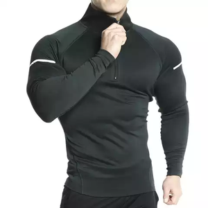 Ensemble de jogging pour homme en polaire à demi-zip, polyester, logo personnalisé, motif uni, technique tissée brodée, séchage rapide, respirant - Product Image 2