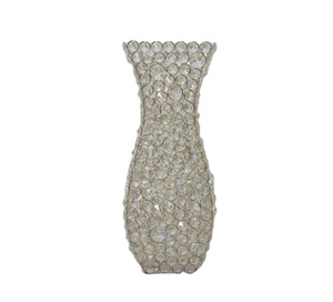 Métal Nickelé ou Plaqué or Cristal Perlé fantaisie Offre Spéciale Design Moderne Avec Des Matériaux De haute Qualité Fleur Vase - Product Image 4
