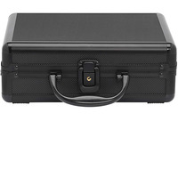Mallette de rangement de montre pour hommes ou femmes, porte-documents en aluminium et métal à 8 fentes, or noir