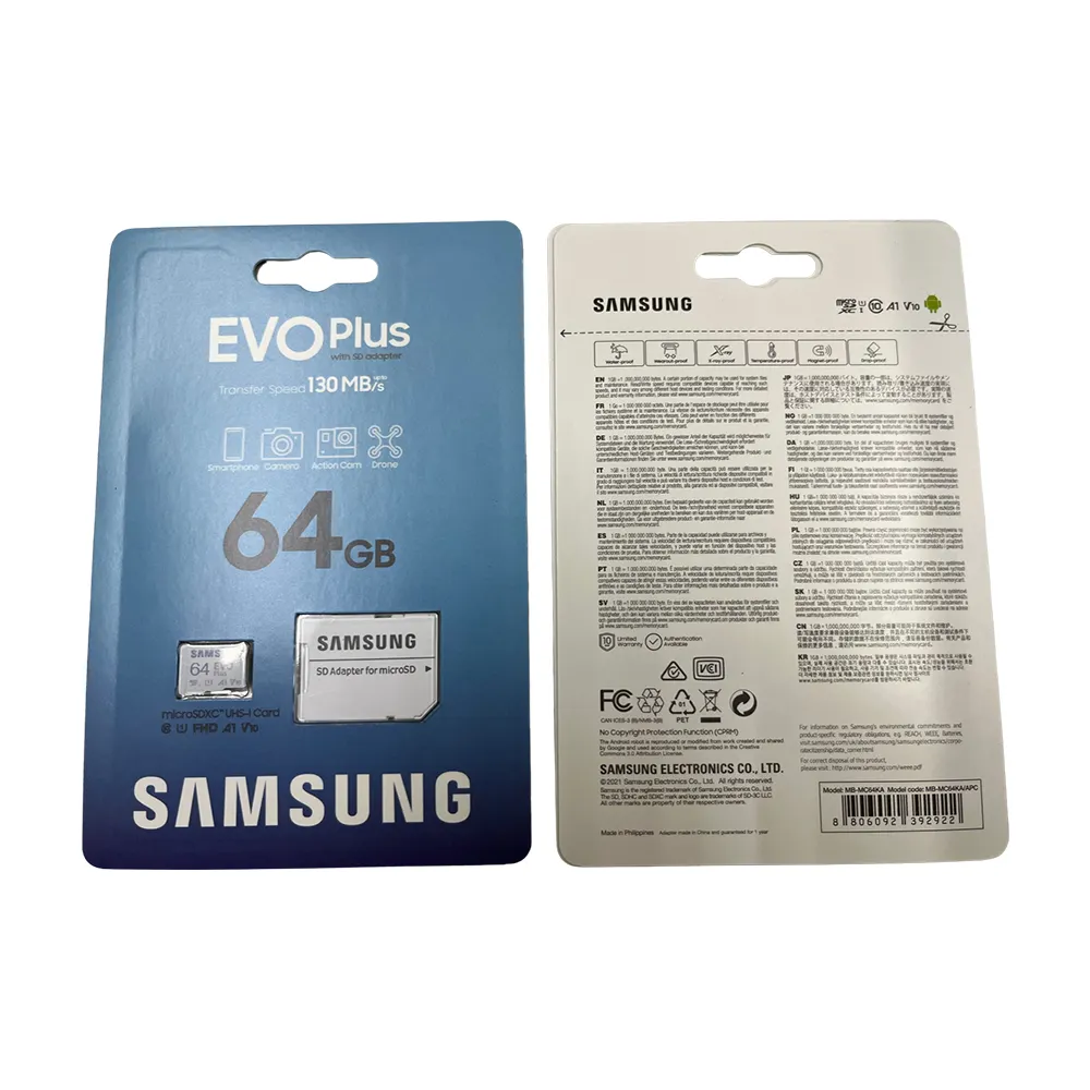100% Original for Samsung MB-MC64KA Micro Memory Card For SDXC U1 64GB R130