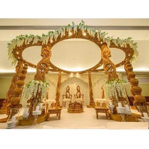 Sculpture sur bois royale mariage Mandap Melbourne Maharaja mariage cygne en bois Mandap mariage hindou exclusif cygne en bois Mandap UK - Product Image 1