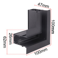Connecteur d'angle horizontal en vente chaude pour système de rail magnétique R20-A, accessoires de rail LED
