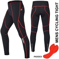 Pantalon de cyclisme rembourré thermique pour homme, long, avec bretelles, rembourrage en mousse haute densité, séchage rapide, coupe-vent