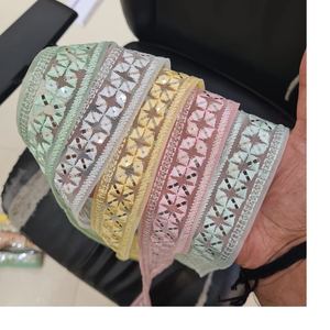 Colores pastel personalizados con bordado floral, lentejuelas incrustadas, para diseñadores de ropa, 4 colores - Product Image 1