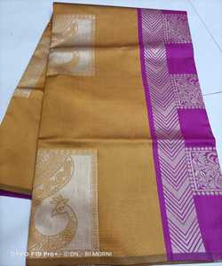 Kanchipuram Saree en soie tenue de soirée mariage indien dernier créateur Banarasi coton soie Sari avec chemisier vêtements pour dames grossiste ethnique - Product Image 1