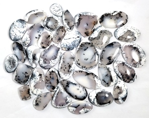 Natural Dendrite <b>Opal</b> Cabochon Wholesale Lot White Crystal Loose Gemstone for Jewelry Making Mix Shapes and Sizes Shape - Product Image 6