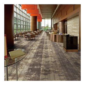 Polyester long pile stock carpet wall to wall pattern fireproof printed carpet For Hotel