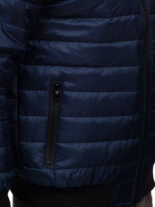 Blouson aviateur d'hiver à la mode pour hommes avec col montant coupe ajustée coupe-vent imperméable Offre Spéciale - Product Image 5
