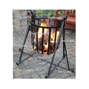 Iron Black Color Fireplace <b>Fire</b> Pit With Stand Customized Size And Shape <b>Fire</b> Pit For Garden Decor Accessories - Product Image 1