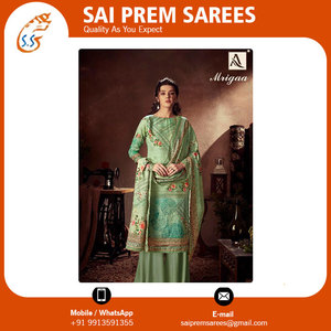 ชุดทำงานประดับเพชรแบบดั้งเดิมผ้าฝ้าย100% ดีไซน์ใหม่ล่าสุด - Product Image 2