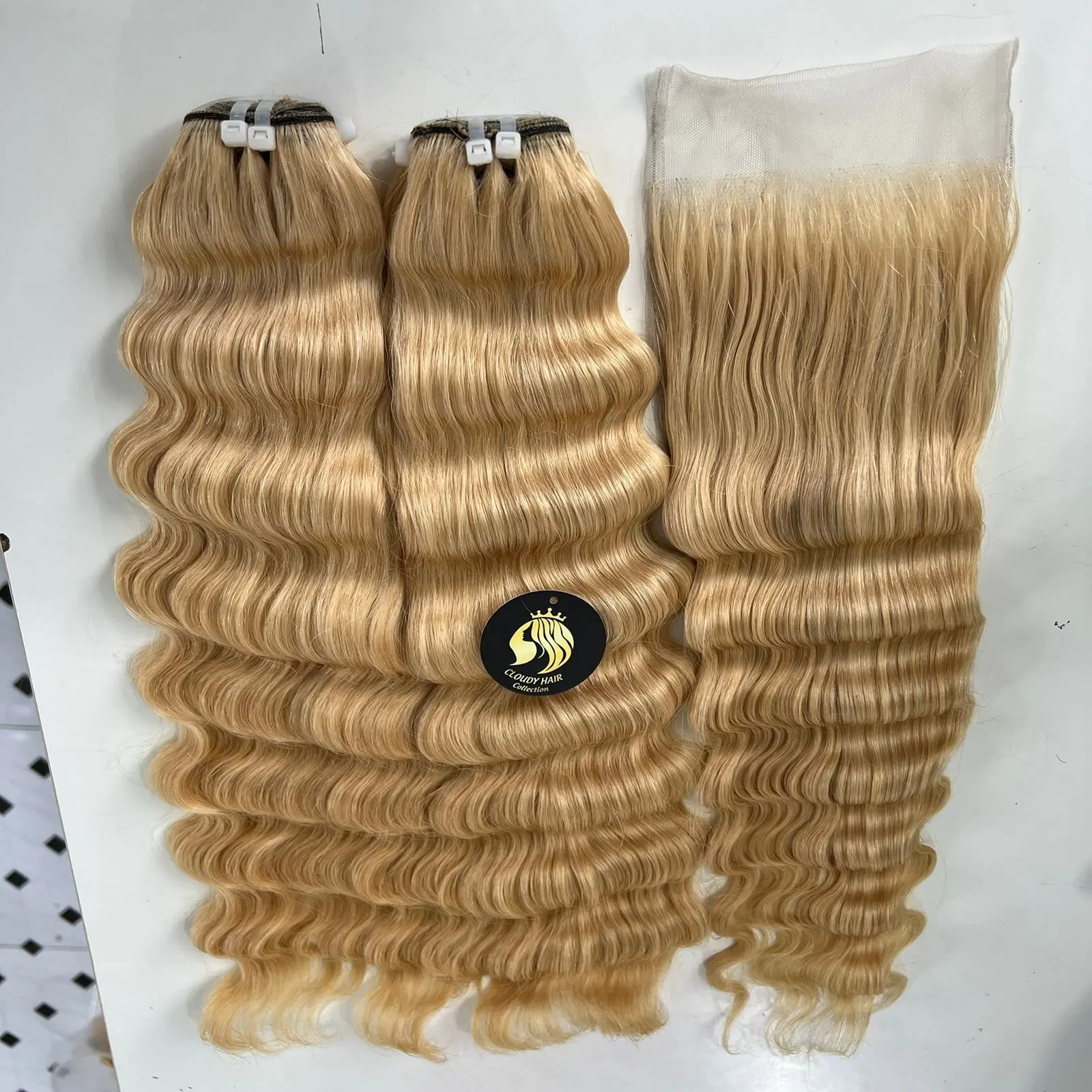 Blond Deep Wave from Real Vietnamese Human Hair Wave in Customization Color Wholesale Price SUPER SALE