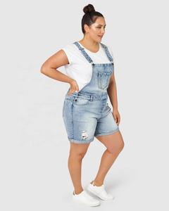 Women Denim Jumpsuit Breathable Tie Dye Button Casual Overall Playsuit - Product Image 2