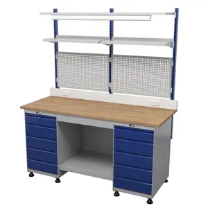 Workshop Garage lab stainless steel tool storage table workbench work working trestle bench table garage 20336 WWB