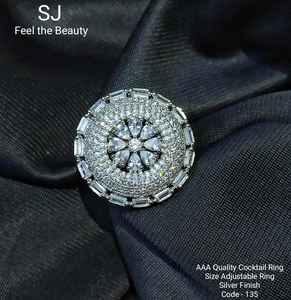 MEETALI CREATION-anillo con forma de flor de diamante, anillo de dedo grande, nuevo, a la moda, precio más bajo, 2021 - Product Image 3