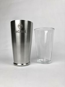 Blue Insulated Cocktail Shaker Set with Geometric Pattern and Stainless Steel Jigger for Beverage Mixing - Product Image 3