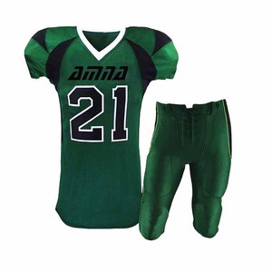 Uniformes de Fútbol Americano al por Mayor, Uniformes de Fútbol de Color Verde Oscuro para Equipos Adultos - Product Image 1