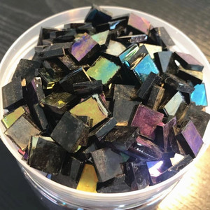 Wholesale 10*10mm 1000pcs 680g Assorted square Stained Glass <strong>Mosaic</strong> <strong>Tiles</strong> <strong>for</strong> DIY <strong>Crafts</strong> Plates Picture Frames Flower - Product Image 3