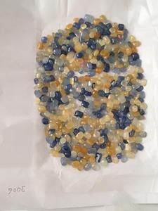 Bague en saphir bleu et jaune naturel non chauffé 100% taille coussin ovale coupe prix raisonnable vente en gros taille de qualité commerciale - Product Image 2