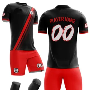 사용자 정의 도매 저렴한 유럽 팀 빠른 건조 훈련 승화 축구 저지 디자인 전체 세트 축구 키트 유니폼