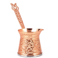 Service traditionnel turque, 3 pièces, couleur cuivre, cafetière