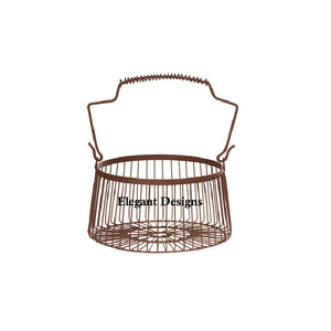 Classic Stylish Handmade Egg Wire <b>Basket</b> Oval Shape <b>Table</b> Top Luxury Egg <b>Basket</b> Hotel & Restaurant Ware Fancy Egg Wire <b>Basket</b> - Product Image 6