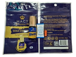 MACY-pegamento para pestañas, OEM ODM Etiqueta Privada, fuerte y más rápido, pegamento de estrella dorada, extensión de pestañas de Corea - Product Image 3