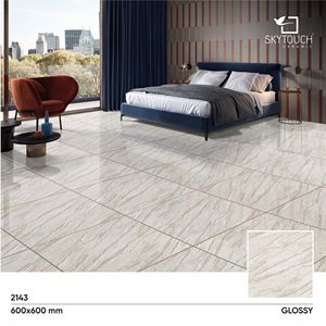 กระเบื้องปูพื้นพอร์ซเลนขัดเงาดิจิตอลขนาด600x600มม. ตกแต่งด้วยกระเบื้องสีน้ำตาลพรีเมี่ยมสำหรับการตกแต่งภายในที่ทันสมัย - Product Image 2