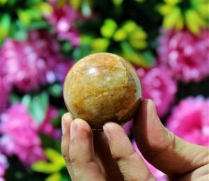 Sphère de cristal de quartz Golden Healer, pierre de guérison d'aura Reiki, pierre précieuse énergétique, sphère de méditation, boule de cristal d'agate, agate de guérison - Product Image 5