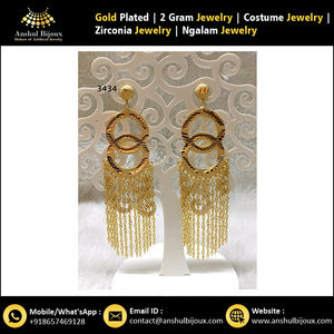 Senegal pendiente, conjunto de joyas de África conjunto chapado en oro - Product Image 3