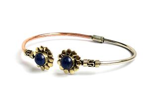 New Design <b>Women</b> Fashion Natural Lapis Stone <b>Bangle</b> Handmade <b>Silver</b> Stone <b>Bangle</b> - Product Image 2