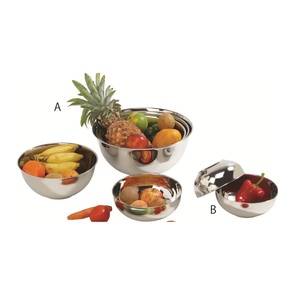 Juego de Tazones Redondos de Acero Inoxidable para Frutas, Duraderos, Aptos para Lavavajillas, Diseño Moderno, Vajilla para Uso Diario - Product Image 3