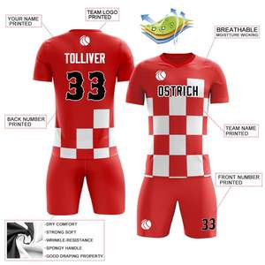 Conjunto de ropa deportiva personalizada para club de fútbol, jersey ajustado de Diseño popular, superventas - Product Image 3