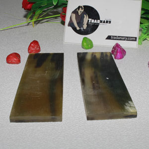 Balance de haut-parleur Gava naturels, de forme rectangulaire pour cadre de lunettes, couleur marron, plaque en corne, fabricant, new, - Product Image 2