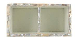 ปากกาตั้งโต๊ะทรงสี่เหลี่ยมฝังมุกสีขาวหรูหราทันสมัยและที่ใส่ช้อนแบบอินเดียดั้งเดิมผลิตในอินเดีย - Product Image 3