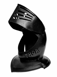 หมวกกันน็อคเกราะสีดำสำหรับยุคกลาง,หมวกกันน็อคสำหรับคนโรมันอัศวิน SCA Hand Forged - Product Image 4