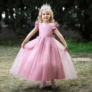 Baby Girls Party Wedding Ball Gown Real Pictures For Children Dresses New Kids Designs LP-255