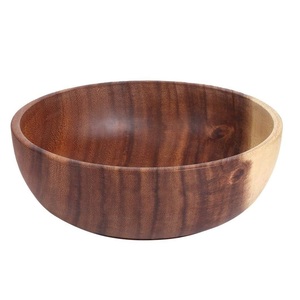 Bol à salade en bois d'acacia de belle qualité fait à la main bol à soupe de concepteur classique élégant nouveau bol de service en gros - Product Image 4