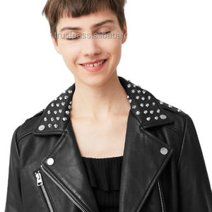 Chaqueta de moda de piel de oveja para mujer, nuevo estilo de talla grande, ropa impermeable acolchada de invierno para mujer, remache, venta al por mayor barata - Product Image 4