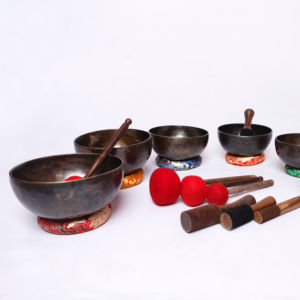 รูปปั้นชามร้องเพลงพระจันทร์เต็มดวงทำด้วยมือดีไซน์ทันสมัยเพื่อการบำบัดเสียงทางศาสนา - Product Image 1