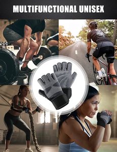 Guantes de entrenamiento para hombre y mujer, manoplas de gimnasio para levantamiento de pesas con soporte de muñeca, flexibles y duraderos, precio barato - Product Image 2