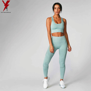 Blue Color Comfortable High Waist Four Way Stretch Sports Women Fitness Yoga Pants <b>Leggings</b> - Product Image 6