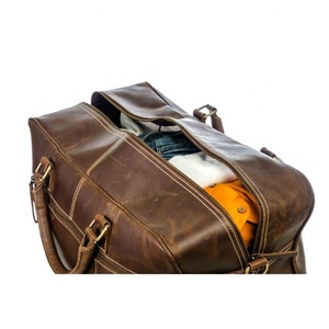 LW Sac de voyage pour hommes en cuir véritable de haute qualité, fait à la main, personnalisé, sac polochon de style vintage - Product Image 4